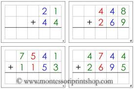 Addition Command Cards Printable Montessori Math Materials Math Materials Montessori Math Math Methods