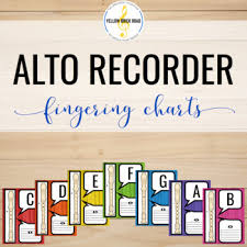 Alto Recorder Fingering Charts