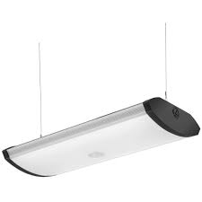 Lithonia Lighting Sgll 2 Ft Black Indoor Integrated Led Garage Light With Integrated Motion Sensor Flushmount Sgll 24 40k 80cri Pir M4 The Home Depot