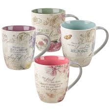 5 out of 5 stars. Christian Art Gifts Ceramic Coffee Tea Mug Set For Women Vintage Botanic Floral Inspirations Design Bible Verse Mug Set Boxed Set 4 Coffee Cups Buy Online In Bahamas At Bahamas Desertcart Com Productid