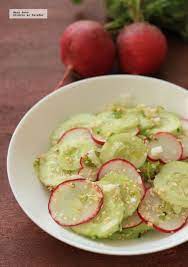 Ensalada De Pepino Y Rabano Al Sesamo Receta Ensalada De Pepino Ensalada Con Rabanos Ensaladas Frescas