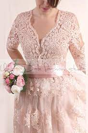 Lace Short Wedding Dress V Front With Sleeves Blush Pink Bridal Gown Pricheski Dlya Dlinnyh Volos Pricheski Dlinnye Volosy