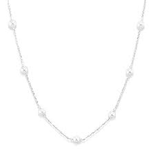 Check spelling or type a new query. Amazon Com 14k White Gold Tin Cup Necklace With Cultured Freshwater Pearls 16 20 Inch Handmade Products