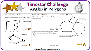 Awesome Interior And Exterior Angles Of Polygons Worksheet Tes And Review Di 2020