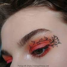 Red Orange Eye Makeup Eye Makeup Orange Red Koreanmakeuplook 2020 Dogal Goz Makyaji Guzel Makyaj Artistik Makyaj