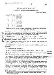 Merged States (Laws) Act, Bombay 1950 ...