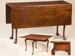 Queen anne style cherry veneer drop leaf coffee table : Queen Anne Drop Leaf Table Bernard S Dean Levy