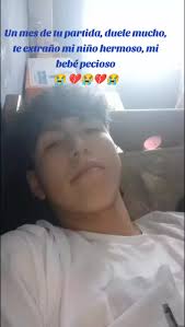 😭😭😭😭💔💔💔💔💔 Duele mucho tu partida mi niño hermoso, un mes pasa...