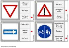 Die richtige bedeutung der zeichen aus der linken lösungsspalte herausfinden und zum verkehrszeichen schreiben oder ausschneiden. 8 Fahrradprufung Ideen Fahrradprufung Verkehrserziehung Verkehr