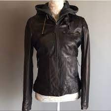 Bod Christensen Jackets Coats Bod Christensen Hooded Leather Jacket Brown Nwt Poshmark
