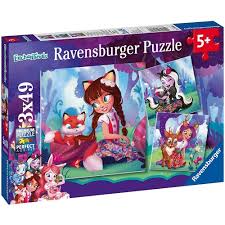 The little mermaid living dead dolls loki looney tunes lore olympus love is luca madame alexander dolls maleficent super mario marvel mary poppins mean girls mickey and minnie mickey mouse mighty morphin power rangers minecraft minnie mouse miraculous: Ravensburger Enchantimals 3 X 49piece Jigsaw Puzzles Everypiece Is Unique Piece Fit Together Educational Toys Planet