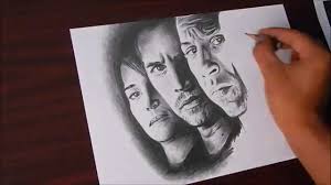 How much of the fast and furious fan you are? Drawing Fast And Furious Actors Michele Rodriguez Paul Walker Vin Diesel Jordana Brwester Youtube