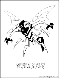The drawings are simply done so that children can do them without the assistance of adults. Stinkfly Coloring Page