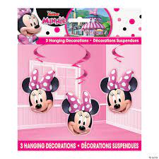 How tall is minnie mouse in the garden? Disney S Minnie Mouse Hanging Swirl Decorations 3 Pc Oriental Trading