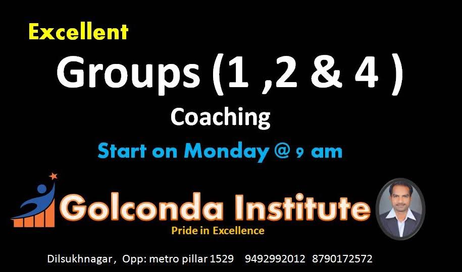 Group- 1, 2 & 4 Coaching at Golconda Institute DSNR product image