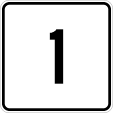 1 (one, also called unit, and unity) is a number and a numerical digit used to represent that number in numerals. Datei Ma Route 1 Svg Wikipedia