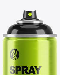 Download Opened Metallic Spray Bottle With Plastic Cap Mockup In Can Mockups On Yellow Images Object Mockups PSD Mockup Templates