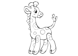Giraffe coloring pages the unique long neck is the most distinctive feature of the giraffe. Cute Cartoon Giraffe Coloring Pages
