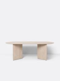 Oval Mingle Table Top In Natural Veneer 220 Cm In 2020 Stone Dining Table Oval Table Dining Contemporary Dining Table