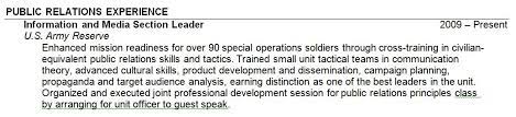 How Should I Address My Military Experience On My Resume The Campus Career Coach