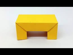 How To Make A Paper Table Easy Origami Table Paper Furniture Making Tutorial Youtube Origami Table Origami Furniture Origami Easy