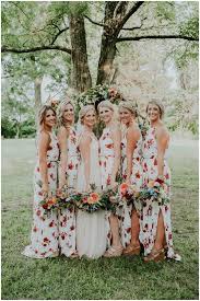17 Bridal Parties Who Flawlessly Rocked Floral Bridesmaid Dresses Floral Bridesmaid Dresses Bridesmaid Dresses Floral Print Printed Bridesmaid Dresses