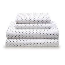 Black And White Polka Dot Sheets Twin Xl Tommy Hilfiger Chambray Dot Sheet Set Hayneedle Sheet Sets Tommy Hilfiger Bedding Basics