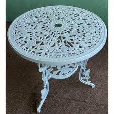 If your furniture is white, dirt and stains stick to it, much like a magnet clings to metal. Plastic White Designer Garden Table Rs 15000 Piece Furniture N Beyond Id 22021095048