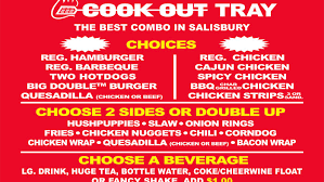 Small burger · char grilled chicken breast. Cookout Is Now Open In Starkville For Whom The Cowbell Tolls