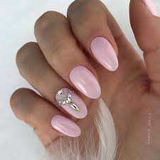Black And Light Pink Acrylic Nails Stylish Light Pink Nails With Rhinestones Rhinestone Nails Nails Design With Rhinestones Nail Jewels