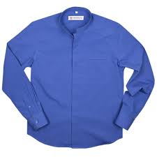 Retour facile et gratuit, paiements sécurisés et livraison en 48h ! Chemise Col Mao Officier En Popeline De Coton