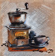 Coffee Grinder Drawing Coffee Grinder By Daliana Pacuraru Coffee Drawing Coffee Grinder Coffee Art