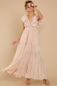 Breezy Pink Dress Ruffle Maxi Dress Sleeveless Dress 54 00