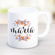 Gift For Coworker Best Friend Gift Personalized Name Mug Floral Mugs Assistant Gift Office Gift Idea New Job Gif Mugs Personalized Coffee Mugs Pretty Mugs