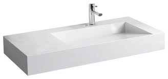 badeloft stone resin wall mounted sink