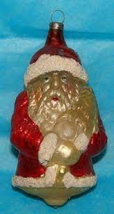 Large 4 Antique German Belsnickle Santa With Christmas Tree Glass Ornament Antique Christmas Ornaments Vintage Christmas Ornaments Antique Christmas