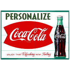 Design & buy metal signs online. Coca Cola Fishtail Personalized Large Metal Signs At Retro Planet