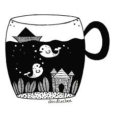Things I Find In My Cuppa Coffee Coffee Doodle Art Artist Whale Life Draw Drawing Sketchbook Bla Coffee Doodle Doodle Art Posters Doodle Art Designs