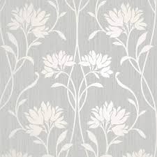 Pattern background white texture marble design mandala abstract wallpaper black 4,257 free images of white pattern / 43 ‹ ›. Fine Decor Wallpaper Florence Floral Grey Fd42585 Wonderwall By Nobletts