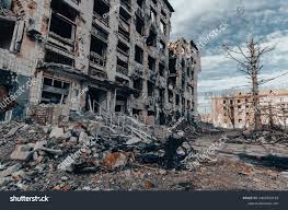 Destroyed House War Ukraine Royalty ...