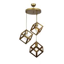 Tascan Aydinlatma Arvis Kup 3 Lu Gold Eskitme Boyali Sarkit Modern Avize Tekzen