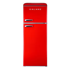 Galanz 7 6 Cu Ft Mini Retro Fridge In Red Retro Fridge Retro Refrigerator Vintage Fridge