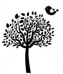 Black tree silhouette set of thailand no.16 isolated on white background. Vector Black Tree Silhouette With Leaves And A Bird Vector Illustration C Pravokrugulnik 8796494 Stockfresh