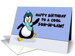 Showcase your creativity and inspiration with custom birthday cards. Birthday Card With Penguin Birthday For A Cool Son In Law Card