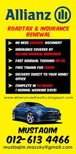 Bajaj allianz car insurance claim payment ability has been recognized was recognized with iaaa rating by icra for 11 years consecutively. Allianz Insurance And Road Tax Renewal Renew Your Car Road Tax Insurance With Us