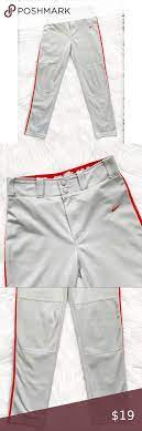 Gray Nike Youth Xl Long Baseball Pants Red Stripe Nike Tech Fleece Pants Striped Sweatpants Girls Nike Shorts