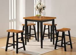 99 get it as soon as tue, jul 20 Acme 07285 5 Pc Gaucho Counter Height Bar Table Set Oak Black Finish Wood