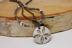Artisan Sand Dollar Necklace Beach Jewelry Boho Jewelry Beach Boho Sand Dollar Pendant Ocean Necklace Sand Dollar Necklace Beach Jewelry Boho Sand Dollar Pendant