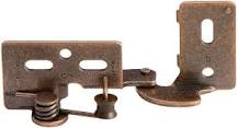 Snap Closing Semi-Concealed Hinges - Antique brass (pair) - 3 ...