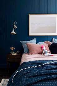 It's the perfect accessory to brighten up your bedroom. Cute Navy Girl Bedroom Design Blue Feature Wall Bedroom Blue Bedroom Decor Blue And Pink Bedroom